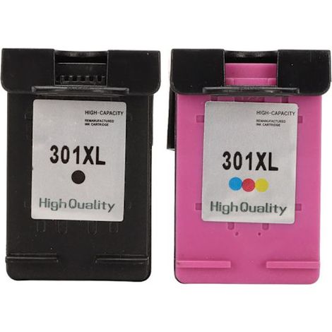 Cartouche d'encre couleur 301XL noire pour imprimante HP Envy 4500, Deskjet 1000/1512 et OfficeJet 4630 (1/5)