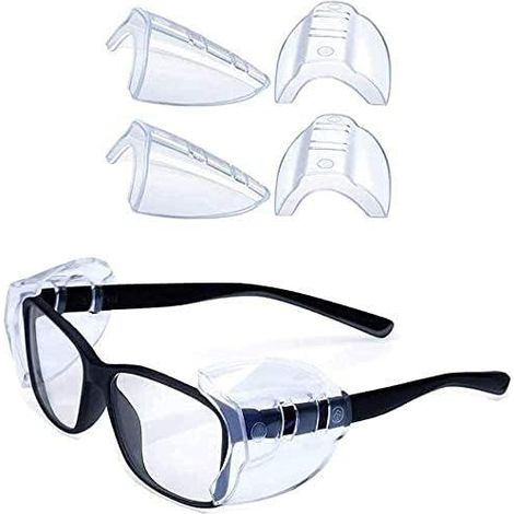 Lot 2 paires écrans latéraux lunettes TPU protection yeux sécurité professionnelle (1/5)