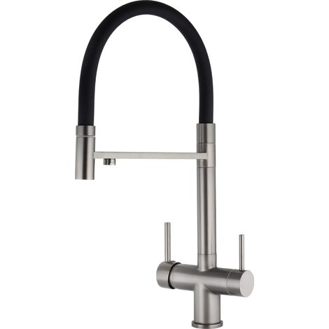 Grifo de cocina gun metal agua fría osmosis Manzanares de Valaz