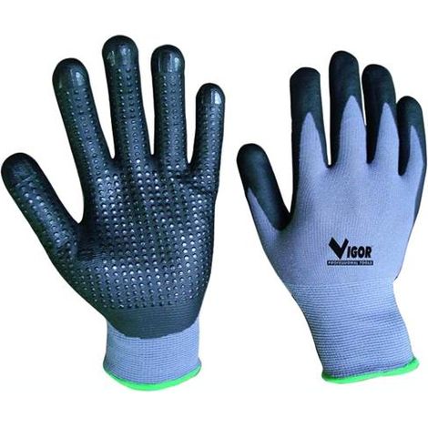 Guanti Antifortunistica Vigor Maxtrasp Nitrile Puntini Ce2 Tg 11 Xxl Conf. 12 Pz