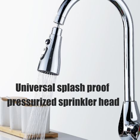 Mitigeur de cuisine orientable prolongateur anti-éclaboussures, pommeau de douchette multifonction增压, 3 modes lame double (sortie taille fine) + raccord cuivre, version améliorée (1/5)