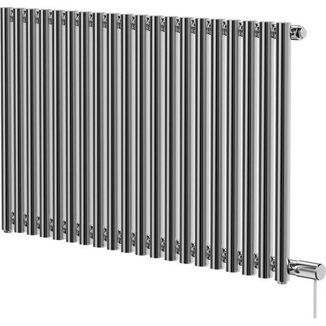 Wholesale Domestic Sinclair Chrome 600mm x 995mm Horizontal Single Panel Electric Radiator (1/5)
