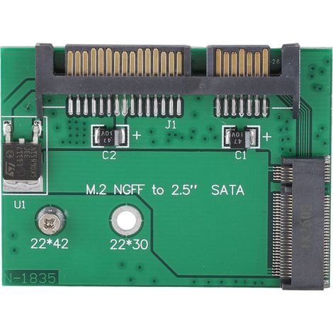 Carte d'extension M.2 SATA vers 2,5 pouces, adaptateur NGFF haute qualité (1/5)