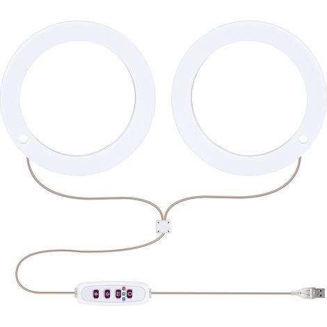 Lampada LED per la crescita di piante grasse, con timer e funzione di regolazione dell'intensità luminosa (24W) (1/5)