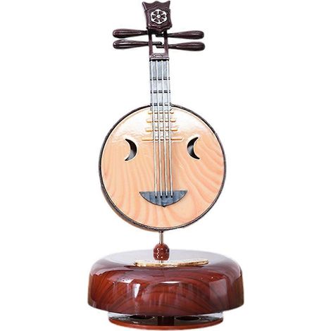 Drehbare Spieluhr im literarischen und klassischen Stil, Schreibtischdekoration, Geburtstagsgeschenk für Musikliebhaber, Mondlaute (1/5)
