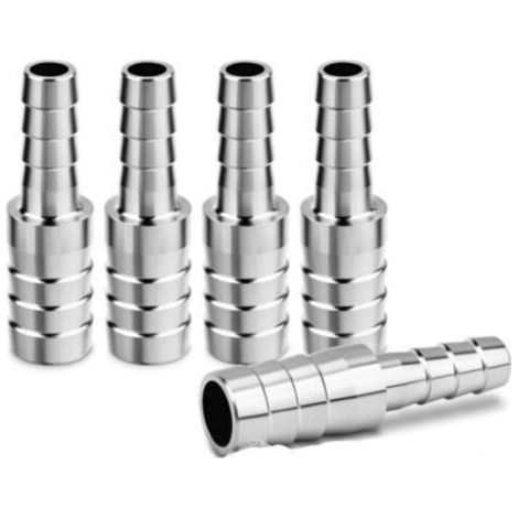 Adaptateur de tuyau en acier inoxydable 304, 14mm à 12mm, lot de 5 – Connecteur pour eau et air (1/5)