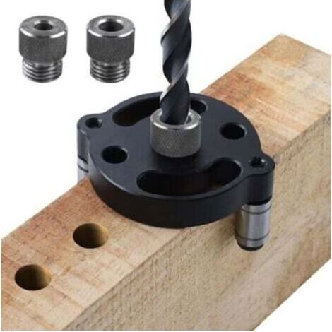 Gabarit de perçage autocentrant, guide de perçage portatif pour trous droits, localisateur de trous pour panneaux de bois, outil de goujonnage pour menuiserie (6 mm, 8 mm, 10 mm) (1/5)