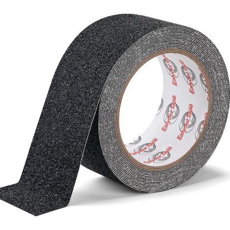 Ruban Antidérapant 5cmx5m Noir Autocollant Haute Traction Int/Ext Ruban de sécurité antidérapant pour marches, escaliers (1/5)