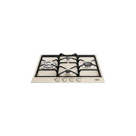 Smeg SR764PO Serie Cortina Piano Cottura a Gas con 4 Fuochi Colore Panna (1/3)