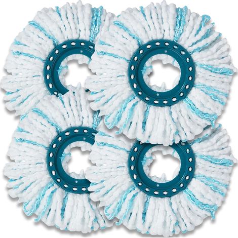 4 pièces Rechange Disc Mop Compatible avec Leifheit Serpillière,Balai Serpillère Microfibre Compatible avec Leifheit Clean Twist Disc Mop Systèmes,pour Tous Types de Sols (1/5)