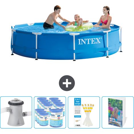 Intex Piscina con struttura Rotonda - 305x76 cm - 5-pezzi SCB123