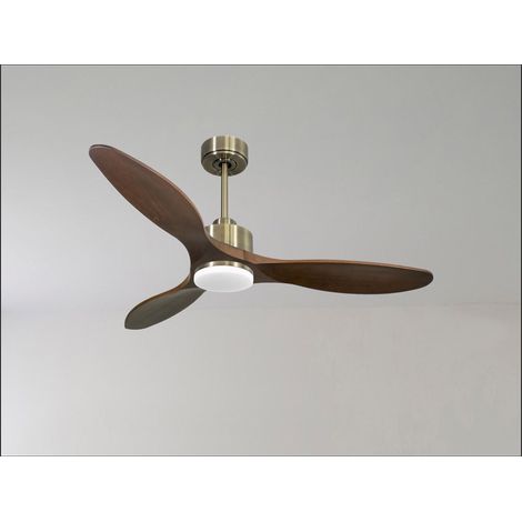 Modulo Latino Slim - Super destratificateur et ventilateur DC 132 cm chocolat pales bois gris idéal 26 à 40 m² (1/5)