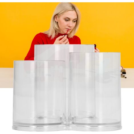 Transparente Aufbewahrungsbox für Make-up-Pinsel, Gesichtsmaskenpinsel, Make-up-Werkzeuge, Lippenstifte, Lipgloss und Augenbrauenstifte. (1/5)