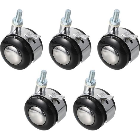 Set di 5 rotelle anti-attrito e resistenti all'usura per sedia da ufficio (1/5)