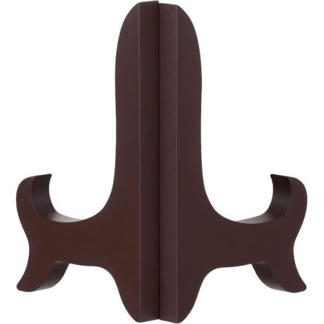 Chevalet De Présentation Bois Pliable 10 cm, Lot De 2 Supports Assiette/Cadre/Livre, Marron, Porte-Plateau Décoratif (1/5)