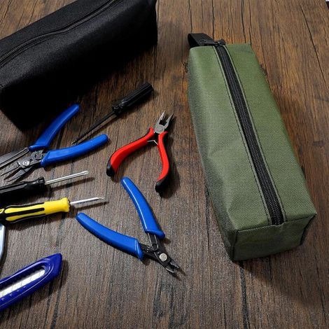 2er-Pack Werkzeugtasche aus Canvas mit Reißverschluss 10 x 3 1 tragbare Werkzeugtasche verschleißfester flacher Boden multifunktionale für 3,1 (1/4)
