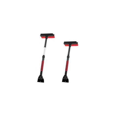 Pala da neve per auto, raschietto multifunzionale per sbrinamento e rimozione della neve, pala da neve rimovibile per la rimozione della neve, raschietto per ghiaccio (rosso) - Crezuo
