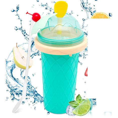 Gobelet à granité, gobelet souple en silicone, machine à granité portable, machine à granité en silicone pour enfants et adultes, gobelet à granité pour préparer soi-même des granités (1/5)
