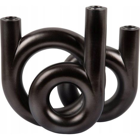home-styling-collection Candelabro Ring gris 20 cm