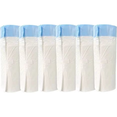 Lot de 4 rouleaux de sacs à litière pour chat - 15 sacs par rouleau - Sacs pour bac à litière autonettoyant - 60 sacs au total - 45 x 50 cm - Sacs de rechange