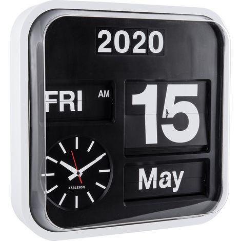 Horloge vintage Big Flip 43 cm Blanc (1/3)