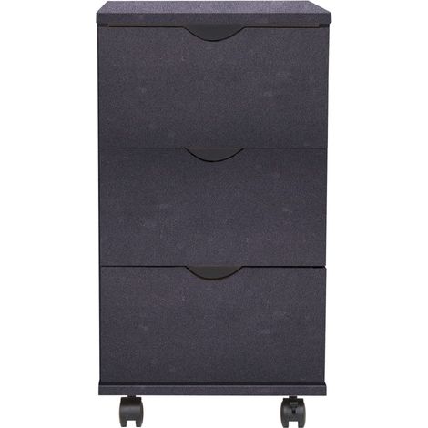Maison Exclusive - Cassettiera 33x45x60 cm Nera