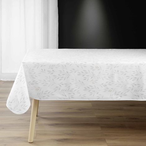 Nappe Antitache Imprimé "Lonigold" 150x240cm Blanc (1/4)