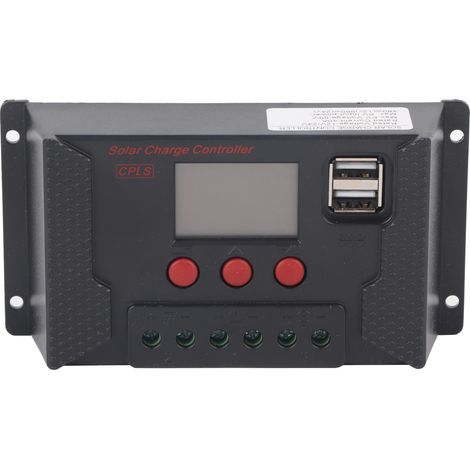 Régulateur de charge solaire PWM 40A 12V 24V automatique, contrôleur portable pour batterie, chargeur régulateur panneau solaire (1/5)