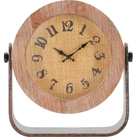 Orologio da parete in metallo marrone, 23,5x7x24 cm – Round (1/5)