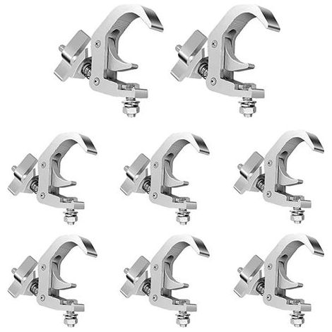 Truss Clamp,Truss Clamp Pince de Lumière de Scène,Truss Clamp Crochet de Fixation, 8pcs 40 à 52 mm Clamp en Aluminium de Suspension- Charge maximale de 200 kg pour éclairage de scène (1/5)