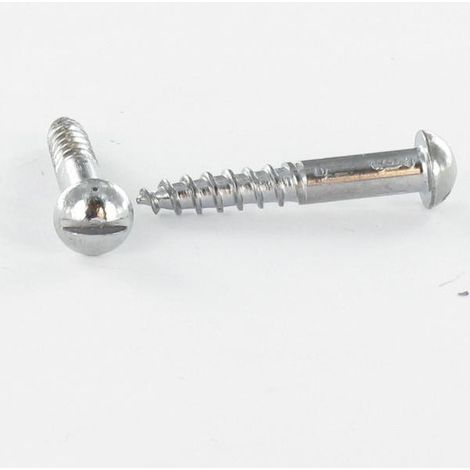 Vis bois Acier chrome Tête ronde TR Fendue 6X60-100 pièces