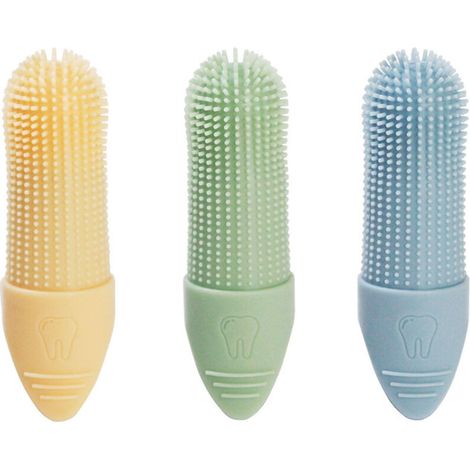 Brosse à dents pour chien, brosse à dents pour nettoyage buccal pour chien, soins dentaires pour chat et chien, trois pièces (1/5)