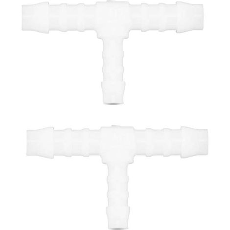 2x raccord de durite en T diamètre 8mm + 6mm + 8mm réducteur adaptateur tuyau carburant tondeuse tracteur voiture scooter (1/2)