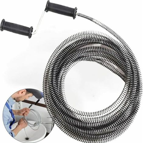 Déboucheur de canalisation 3m en acier spécial – Conception ressort pour accès facile – Élimine cheveux et débris tenaces (1/5)
