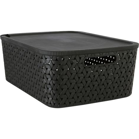 Panier de rangement tressé à couvercle TRESSY (1/2)