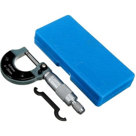 MICROMETRO ANALOGICO CENTESIMALE PER ESTERNI 0,01-25 MM CALIBRO SPESSIMETRO (1/5)