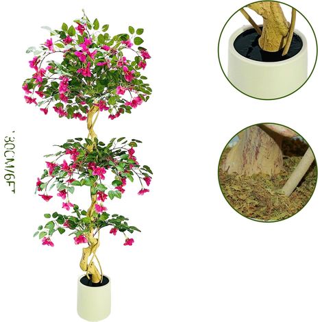 Albero di bouganville artificiale, design realistico, bassa manutenzione, 180 cm (1/2)