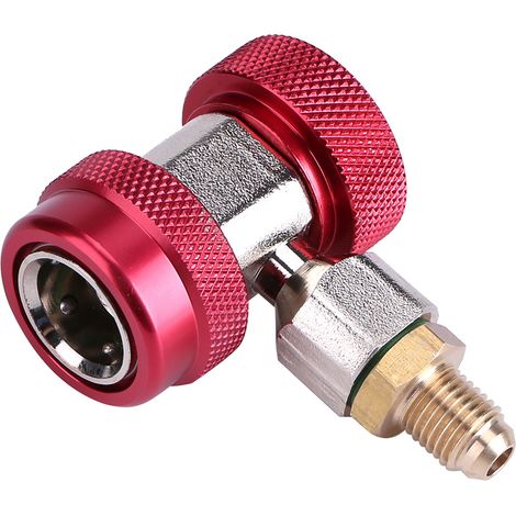 Raccord rapide R134A/C Basse/Haute, adaptateur de coupleur de climatisation, noyau de vanne d'extraction (rouge) (1/5)