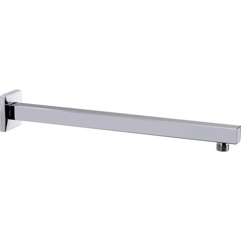 vidaXL Bras de support de douche Carré Inox 201 Argenté 40 cm (1/5)