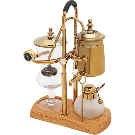 Cafetière à siphon, design élégant, mécanisme d'infusion unique, OR (1/5)