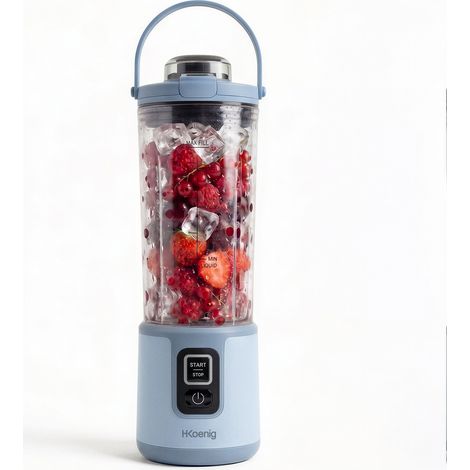 H.Koenig MOOTH16 - Mini blender portable sur batterie Bleu Pastel (1/5)