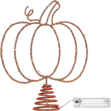 Cime Sapin Thanksgiving Petits Ornements à Lumières LED Décorations D'Arbre D'Halloween Pour Maison Fête Fenêtre Intérieur Extérieur Automne (1/5)