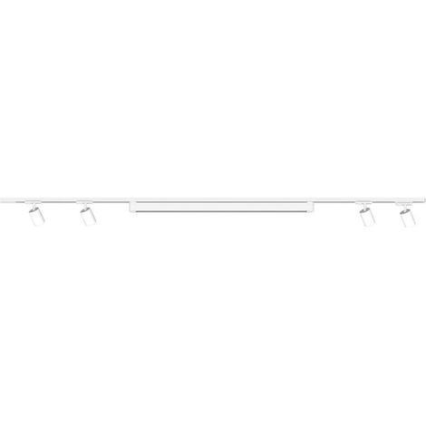 Binario top light mono mixkit 200 n bi gu10 led modulo integrato 4000k lampada soffitto faretti orientabili moderno