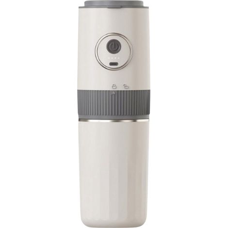 Moulin à café électrique et cafetière combinés, machine portable sans fil, batterie rechargeable, tasse en acier inoxydable, capacité de 320 ml, utilisation à la maison, en voyage ou en extérieur (1/5)