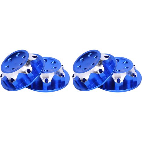 4 écrous de jante anti-poussière de 21 mm (0,8 po) en alliage d'aluminium, compatibles avec les voitures RC AGAMA 1/8, bleu foncé. (1/5)