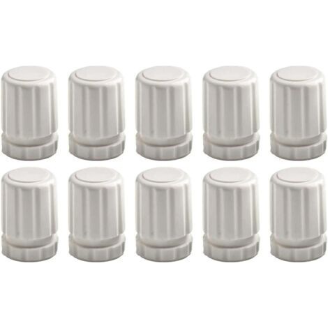 10er-Pack Handschalter für Fußbodenheizungsverteiler, M30 x 1,5, ABS-Kunststoff-Heizkörperventilknopf, Zubehör für Temperaturregelventile, weiß (1/5)