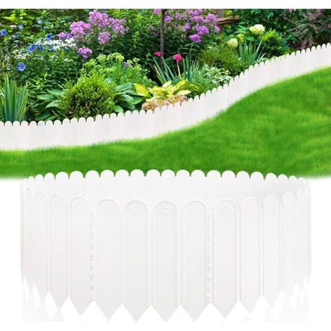 20x22 cm flexible Kunststoff-Gartenrandstreifen, kein Graben für die Installation erforderlich, witterungsbeständig und UV-beständig, 10 Streifen pro Packung. (1/5)