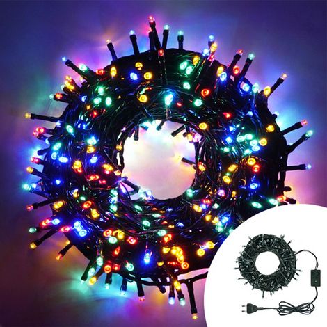 Catena di luci musicale 19 metri da 320 Led Multicolore con cavo verde Wisdom (1/5)