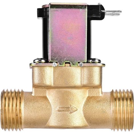 Électrovanne gaz en laiton 1/2' normalement fermée DC 24V – Débit jusqu'à 32L/min – Pression 0,02-0,8MPa – Pour régulation précise de l'eau (1/5)