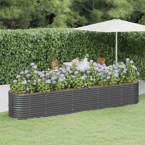 Hochbeet Verzinkter Stahl 368x80x68 cm Anthrazit